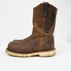 Thorogood American Heritage Work Boots 11” Wellington Safety Toe Moc Toe 12D